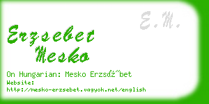 erzsebet mesko business card